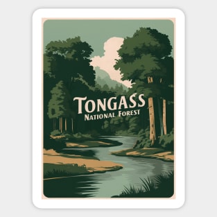 Tongass National Forest Vintage Poster Sticker